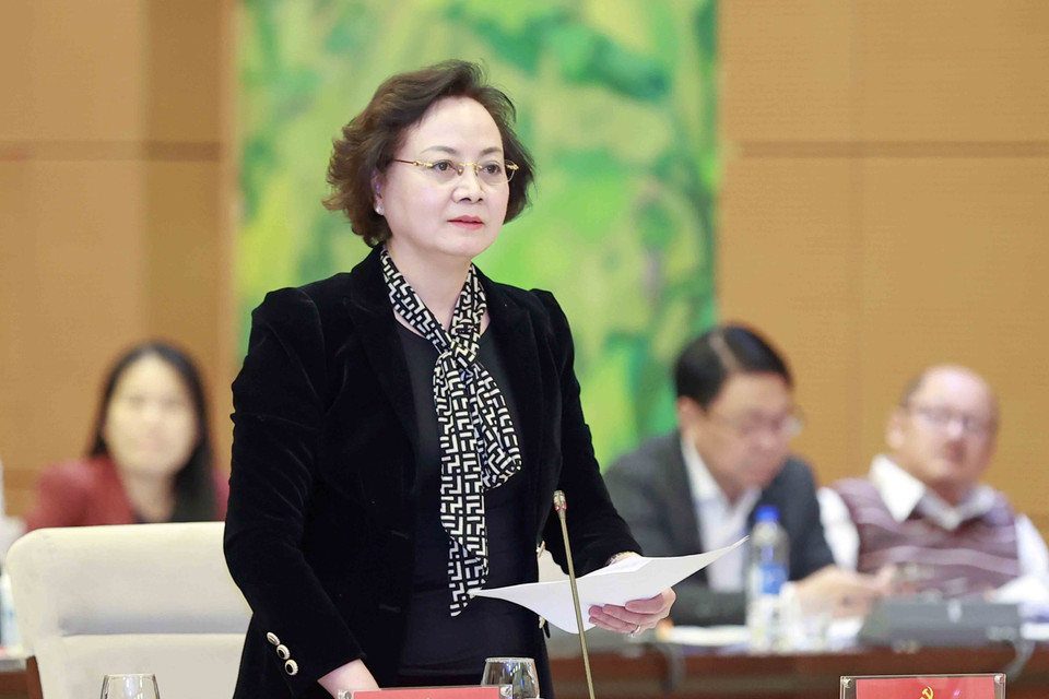 Bộ trưởng Bộ Nội vụ Phạm Thị Thanh Trà phát biểu. (Ảnh: Doãn Tấn/TTXVN)