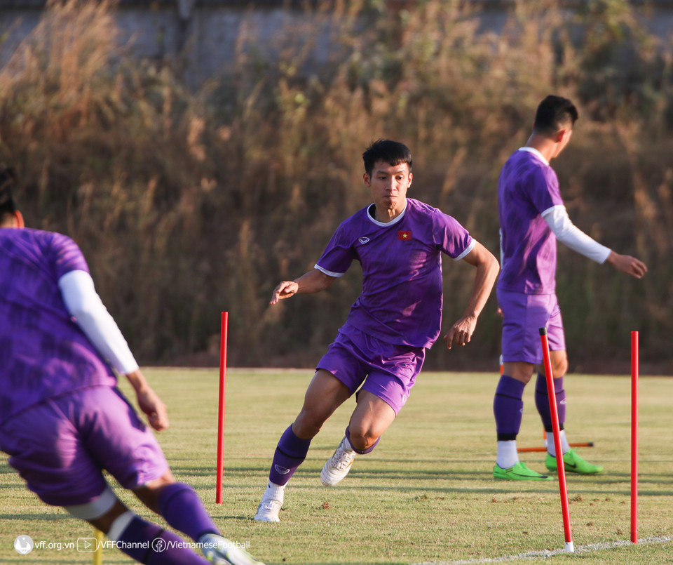 Đỗ Hùng Dũng và đồng đội đang nỗ lực để hướng đến chiến thắng đầu tiên ở AFF Cup 2022. (Nguồn: VFF)