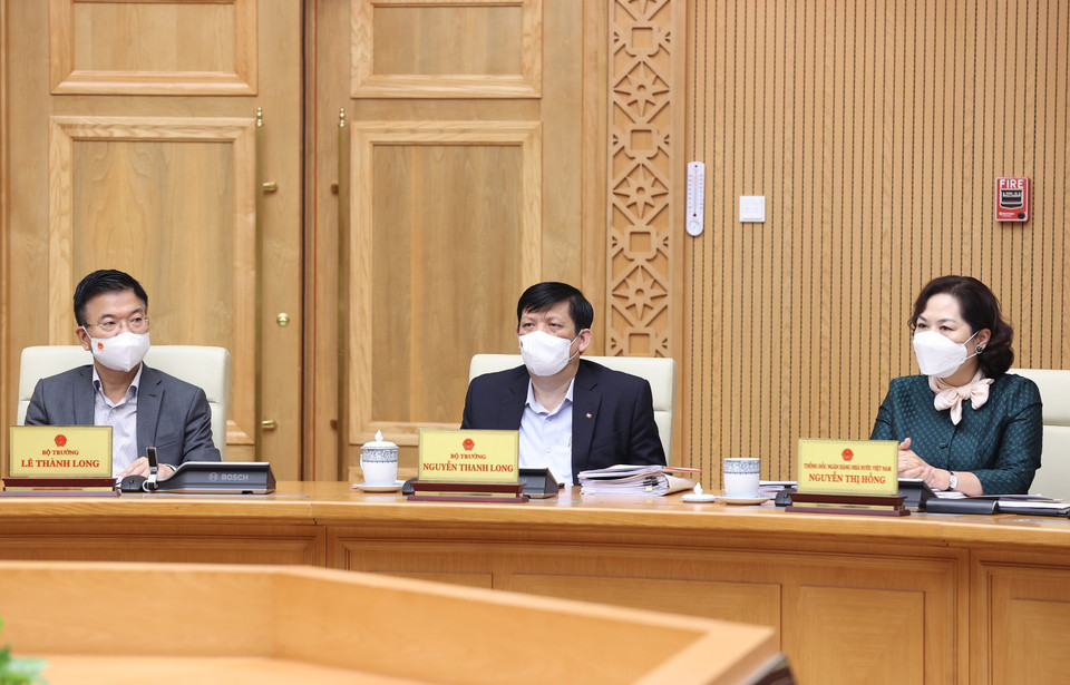 Hình ảnh các bộ trưởng, thành viên Chính phủ tham dự phiên họp. (Ảnh: Dương Giang/TTXVN)