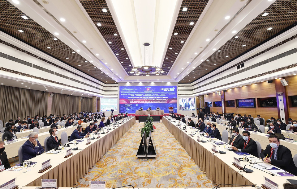 Đây là một trong những diễn đàn thường niên có quy mô lớn nhất về Công nghiệp 4.0 tại Việt Nam. (Ảnh: Dương Giang/TTXVN)