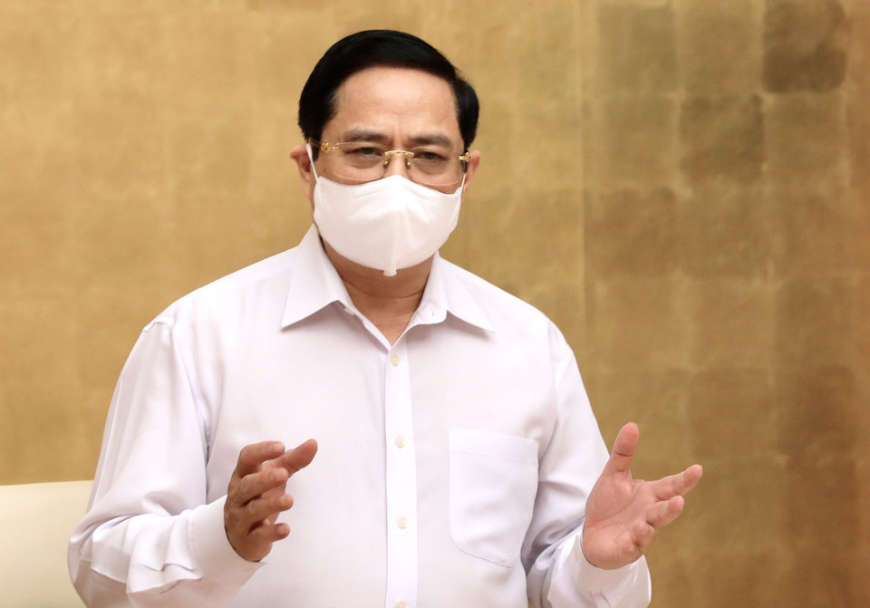 Thủ tướng Phạm Minh Chính phát biểu chỉ đạo. (Ảnh: Lâm Khánh/TTXVN)