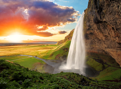 Thác nước Seljalandsfoss ở Iceland. (Nguồn: Getty)