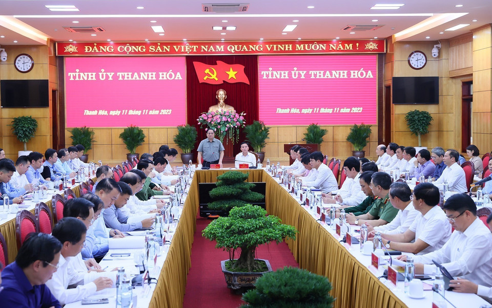 Toàn cảnh buổi làm việc. (Ảnh: Dương Giang/TTXVN)