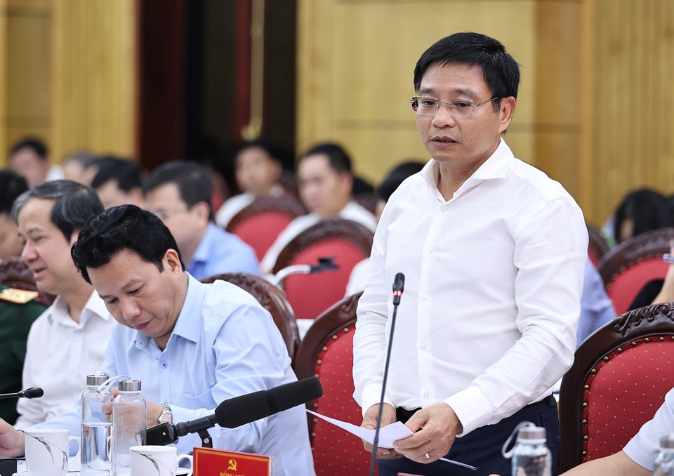 Bộ trưởng Bộ Giao thông vận tải Nguyễn Văn Thắng phát biểu. (Ảnh: Dương Giang/TTXVN)