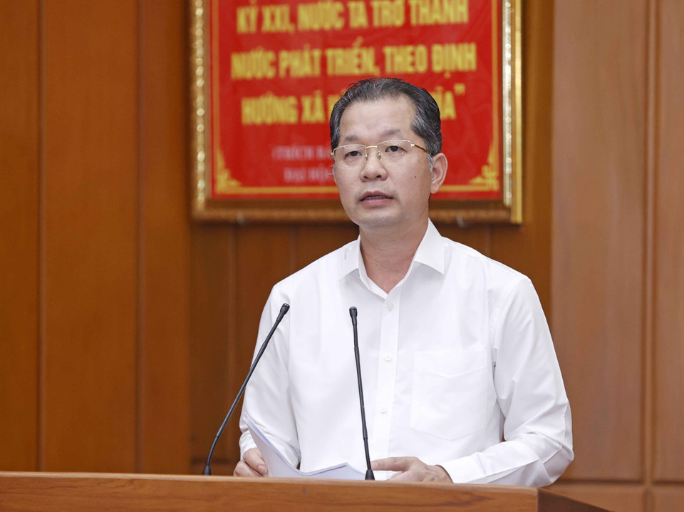 Bí thư Thành uỷ Đà Nẵng Nguyễn Văn Quảng phát biểu. (Ảnh: Doãn Tấn/TTXVN)