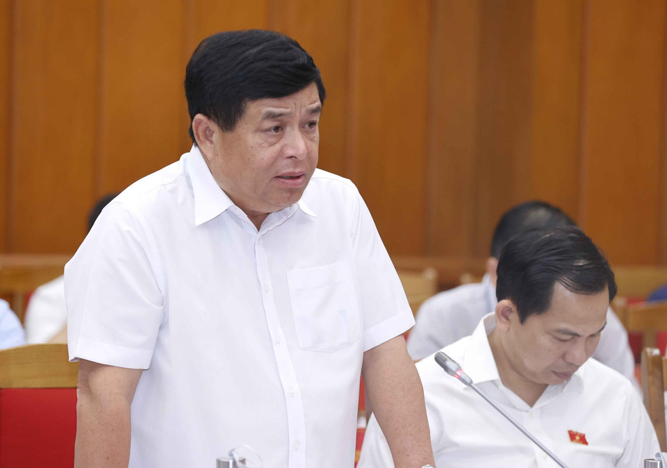 Bộ trưởng Bộ Kế hoạch và Đầu tư Nguyễn Chí Dũng phát biểu. (Ảnh: Doãn Tấn/TTXVN)