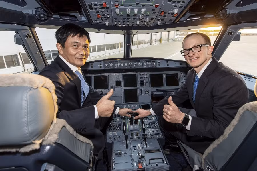 Với hiệu quả vận hành xuất sắc, sự tiện nghi và tầm bay vượt trội, A321neo sẽ được Vietnam Airlines khai thác trên các đường bay nội địa và khu vực châu Á. (Ảnh: VNA cung cấp)