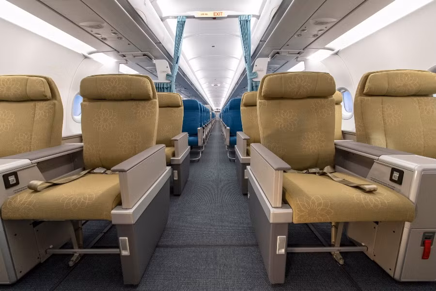 Máy bay A321neo của Vietnam Airlines được thiết kế 203 chỗ ngồi. (Ảnh: VNA cung cấp)