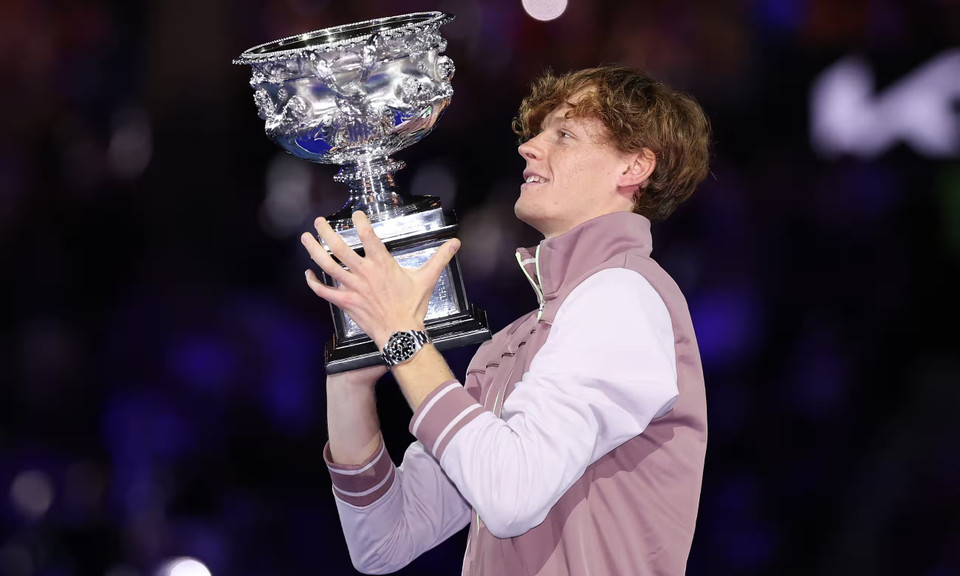 Australian Open 2024 cũng là danh hiệu Grand Slam đầu tiên trong sự nghiệp của Sinner. (Nguồn: Getty Images)