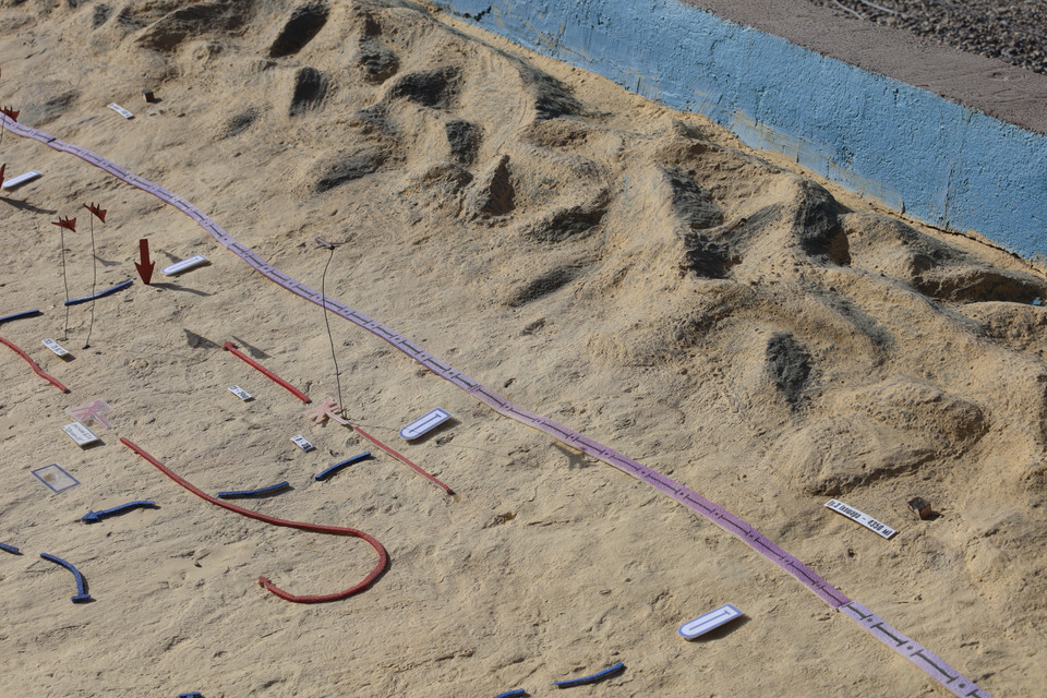 Sa bàn mô phỏng cuộc tập trận Tương tác 2021 tại thao trường Kharb-Maidon thuộc cộng hòa Tajikistan, cách đường biên giới với Afghanistan khoảng 20km. (Ảnh: Duy Trinh/TTXVN)