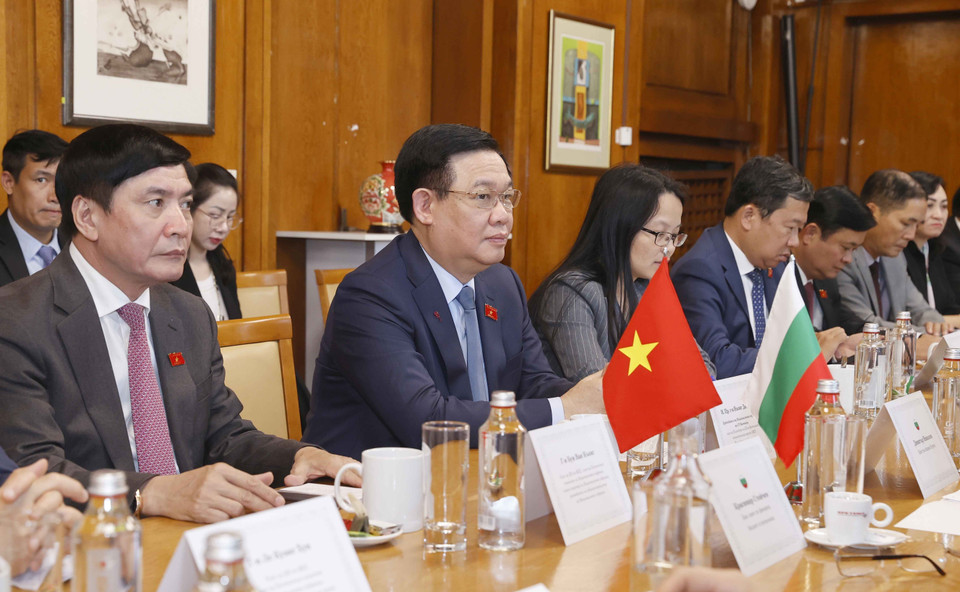 Chủ tịch Quốc hội Vương Đình Huệ phát biểu. (Ảnh: Doãn Tấn/TTXVN)