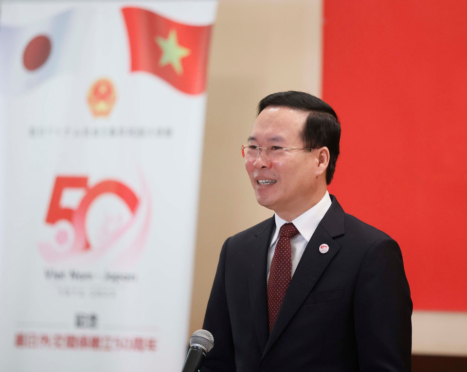 Chủ tịch nước Võ Văn Thưởng phát biểu. (Ảnh: Thống Nhất/TTXVN)