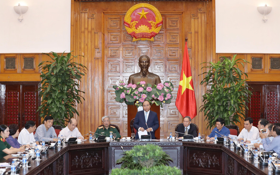 Thủ tướng Nguyễn Xuân Phúc tiếp Hội nạn nhân chất độc da cam/dioxin Việt Nam (7/8/2018). (Ảnh: Thống Nhất/TTXVN)