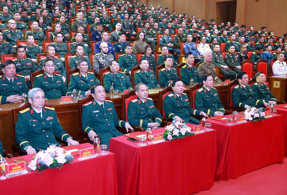 Cán bộ, giảng viên, học viên Học viện Quốc phòng. (Ảnh: Dương Giang/TTXVN)