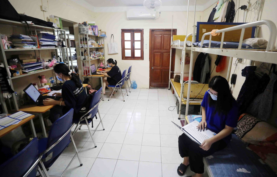 Sinh viên ngoại tỉnh ở lại Hà Nội trong ngày bầu cử đều được đảm bảo thực hiện quyền và nghĩa vụ cử tri. (Ảnh: Thanh Tùng/TTXVN)