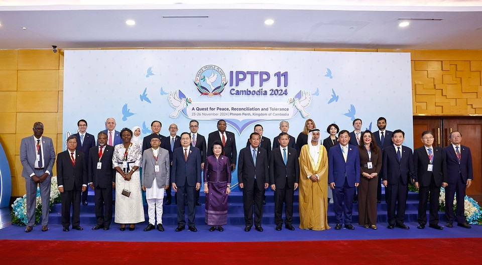 Chủ tịch Quốc hội Trần Thanh Mẫn và đại biểu dự Hội nghị. (Ảnh: Doãn Tấn/TTXVN)