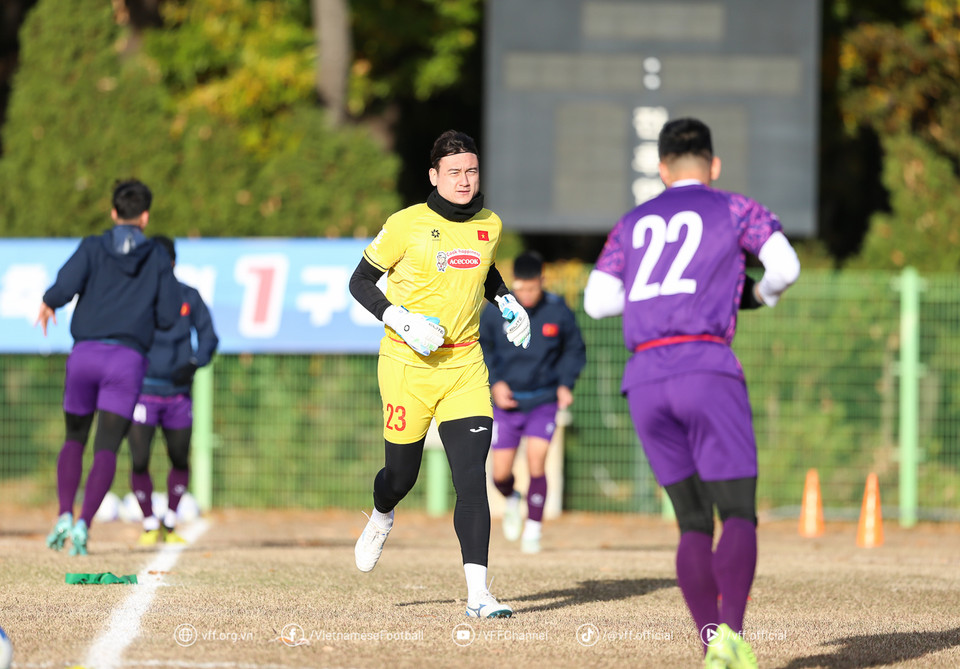 Theo kế hoạch, đội tuyển Việt Nam sẽ duy trì tập luyện với mật độ 2 buổi mỗi ngày. (Nguồn: VFF)