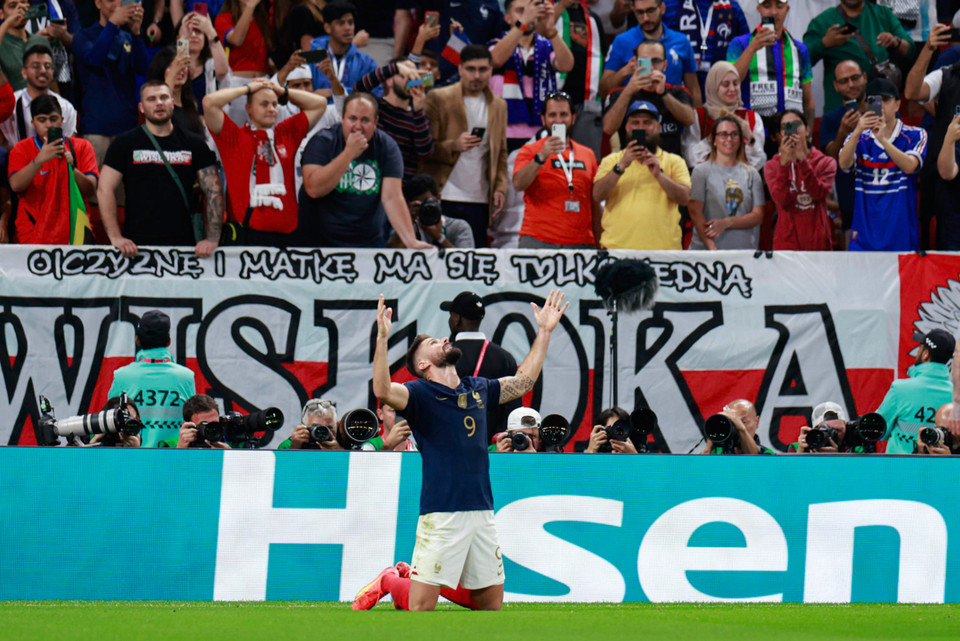 Đây cũng là pha lập công thứ 3 của Giroud ở World Cup năm nay. (Ảnh: Hải An/Vietnam+)