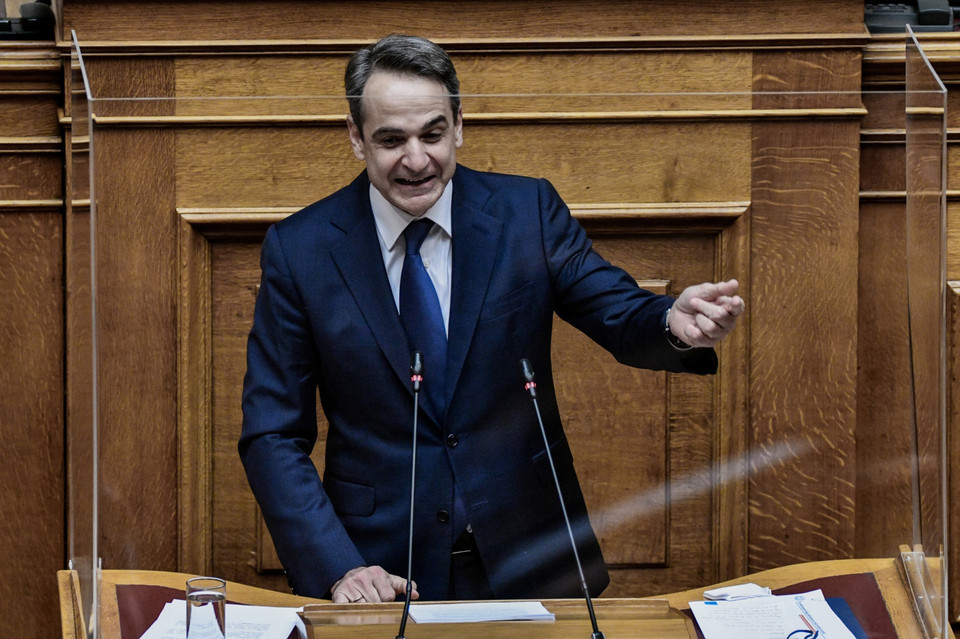 Thủ tướng Hy Lạp Kyriakos Mitsotakis phát biểu tại Athens. (Ảnh: AFP/TTXVN)