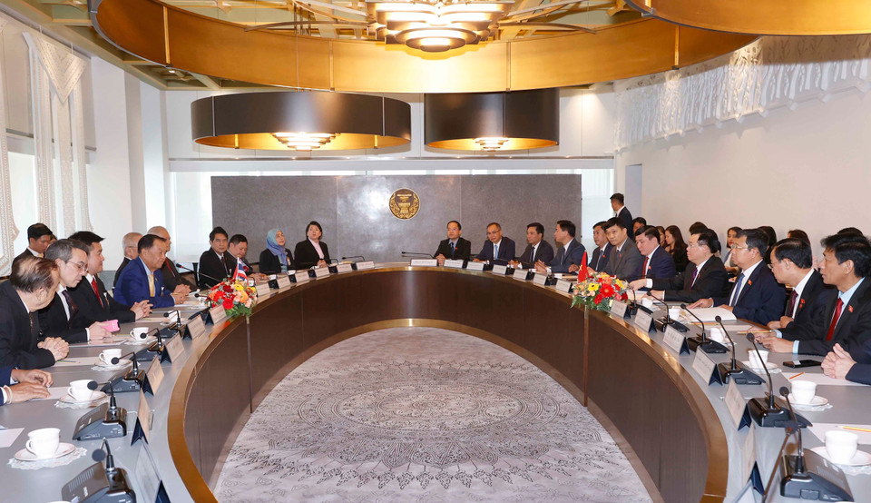 Quang cảnh hội đàm. (Ảnh: Doãn Tấn/TTXVN)