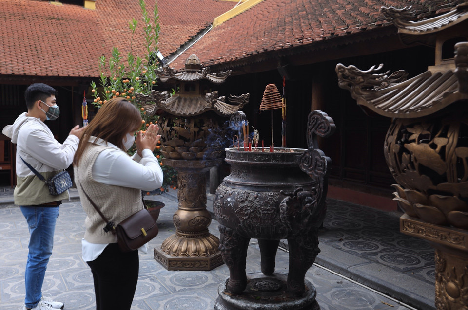 Chùa Trấn Quốc là một những ngôi chùa cổ, đẹp nổi tiếng thế giới, được công nhận là Di tích lịch sử văn hóa quốc gia ngay từ đợt đầu năm 1962. (Ảnh: Hoàng Hiếu/TTXVN) 