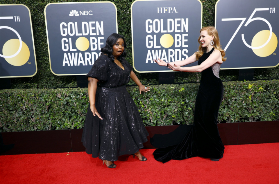 Octavia Spencer và Jessica Chastain. (Nguồn: The New York Times)