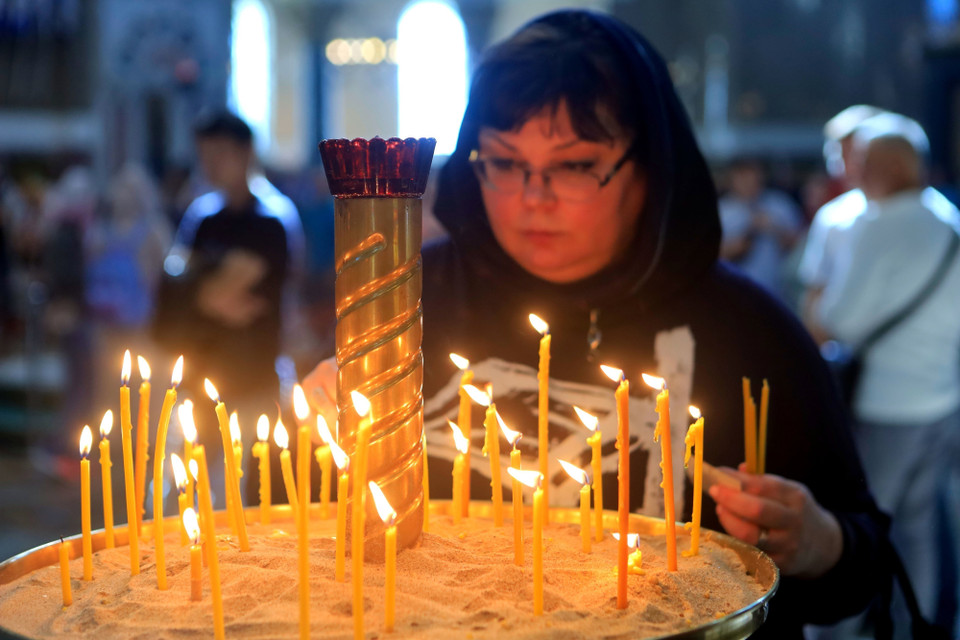 Nhà thờ chính tòa Hải quân Nga là nơi dành riêng tưởng niệm tất cả các thủy thủ hi sinh trong các cuộc chiến của hải quân Nga. (Ảnh: Trần Hiếu/TTXVN)