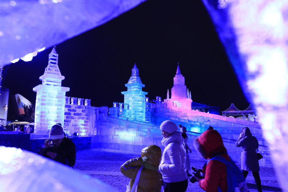 Trong 4 lần tổ chức gần đây nhất, Lễ hội băng Moskva thu hút hơn 4 triệu lượt khách tham quan. (Ảnh: Trần Hiếu/TTXVN) 