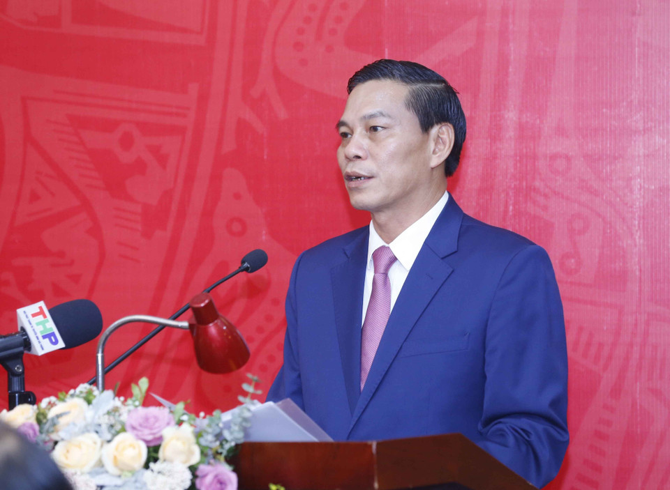 Ông Nguyễn Văn Tùng, Phó Bí thư Thành ủy, Chủ tịch Ủy ban nhân dân thành phố, Phó Chủ tịch thứ nhất Ủy ban bầu cử thành phố Hải Phòng phát biểu. (Ảnh: Doãn Tấn/TTXVN) 