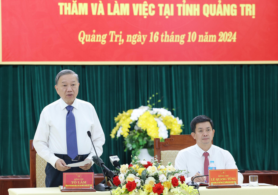 Tổng Bí thư, Chủ tịch nước Tô Lâm phát biểu kết luận. (Ảnh: Lâm Khánh/TTXVN)