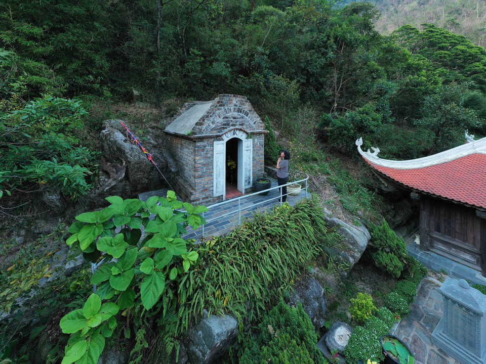 Ngọa Vân am - nơi vua Trần Nhân Tông nhập Niết bàn về cõi Phật. (Ảnh: Minh Đức/TTXVN)