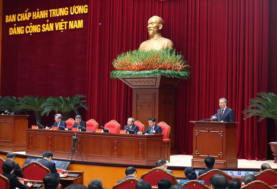 Tổng Bí thư Tô Lâm phát biểu. (Ảnh: Thống Nhất/TTXVN)