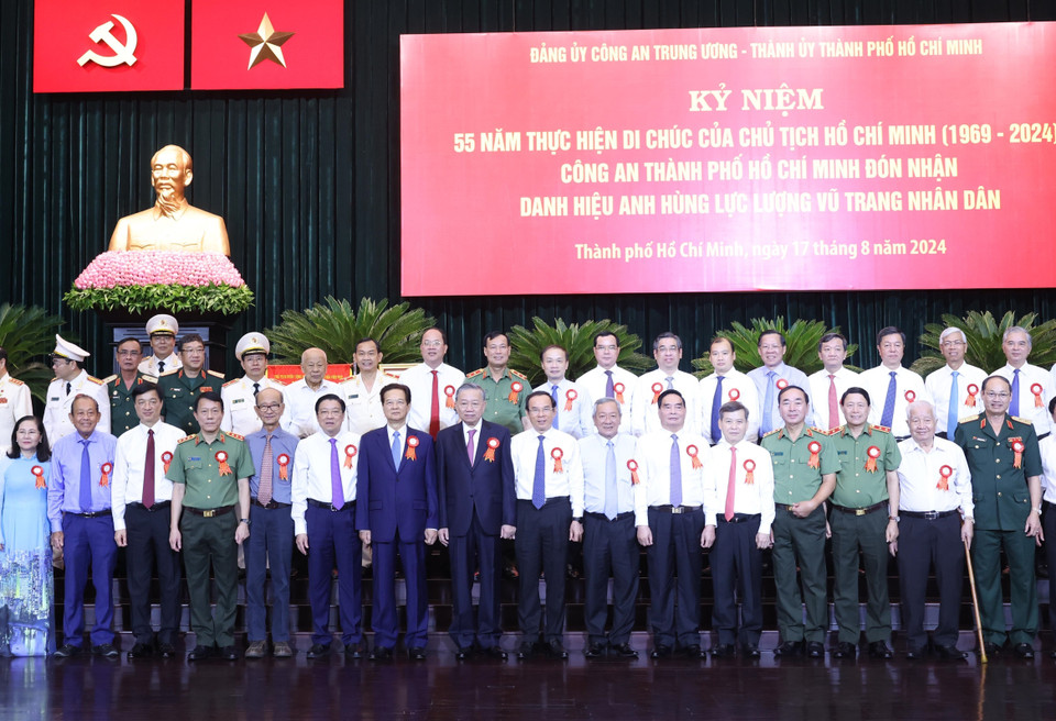 Tổng Bí thư, Chủ tịch nước Tô Lâm và các đại biểu dự buổi lễ. (Ảnh: Lâm Khánh/TTXVN)