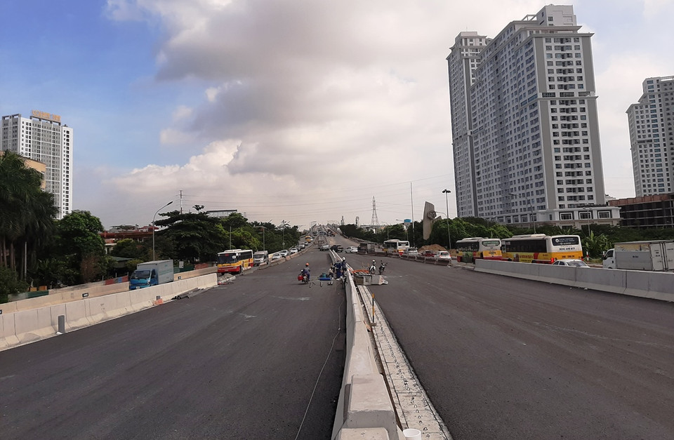 Chiều dài cầu và đường dẫn 5,3km, riêng cầu cạn dài 4,8km. (Ảnh: Việt Hùng/Vietnam+)