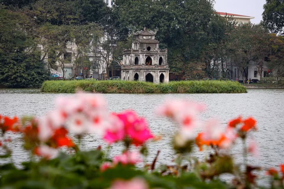 Nhìn đâu cũng thấy hoa tươi rực rỡ sắc mừng Thủ đô, mừng đất nước sắp bước sang một mùa xuân mới với nhiều hy vọng, những điều tốt đẹp phía trước. (Ảnh: Minh Hiếu/Vietnam+)