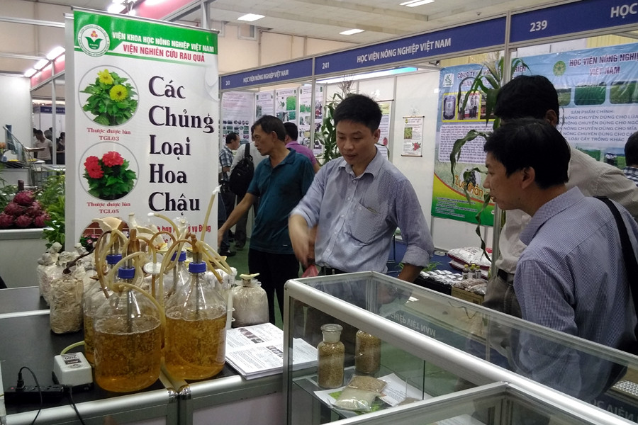 Tại Techmart này, sẽ có nhiều doanh nghiệp tìm tới để đặt hàng các nhà khoa học. (Ảnh: Trung Hiền/Vietnam+)