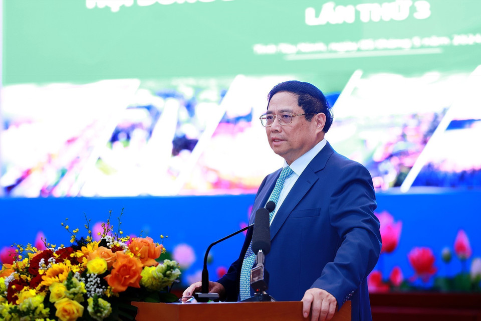 Thủ tướng Phạm Minh Chính phát biểu khai mạc hội nghị. (Ảnh: Dương Giang/TTXVN)