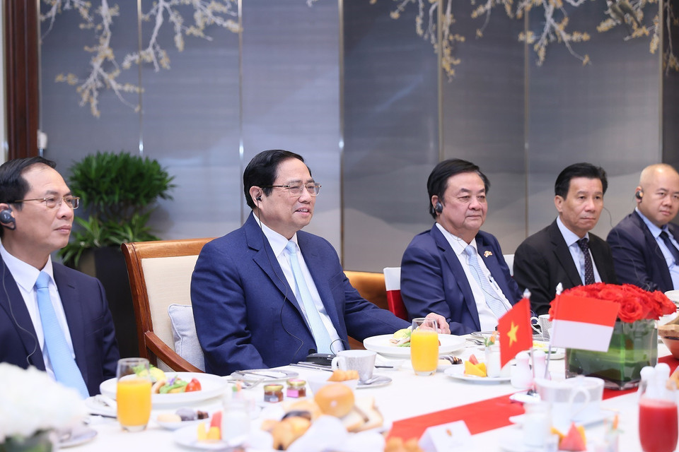 Thủ tướng Phạm Minh Chính phát biểu. (Ảnh: Dương Giang/TTXVN)