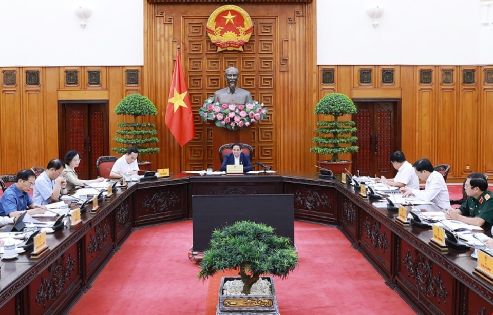 Phiên họp lần thứ nhất Ban Chỉ đạo tổng kết 20 năm thực hiện mô hình tổ chức bộ máy của Chính phủ. (Ảnh: Dương Giang/TTXVN)