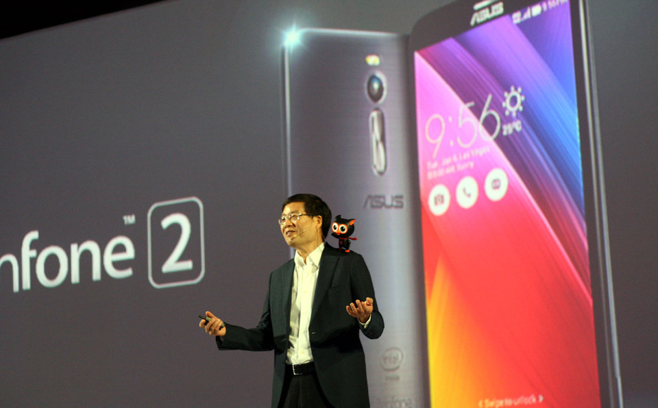 Ngày 21/4, tại Jakarta (Indonesia), ông Jerry Shen-CEO của ASUS chính thức ra mắt ZenFone 2 tại thị trường Đông Nam Á. (Ảnh: Trung Hiền/Vietnam+)
