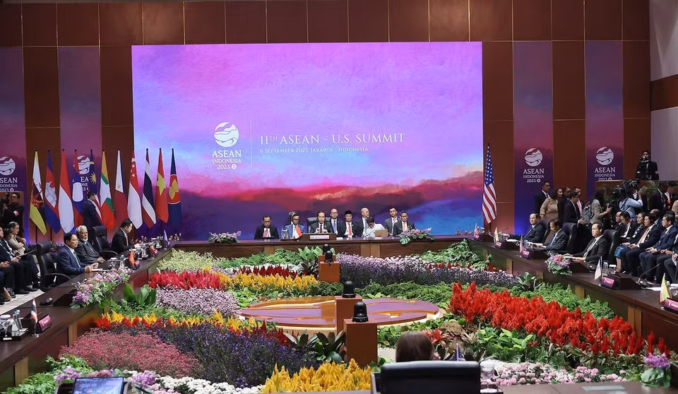 Chiều 6/9/2023, tại Jakarta, Indonesia, Thủ tướng Chính phủ Phạm Minh Chính đã dự Hội nghị Cấp cao ASEAN-Hoa Kỳ lần thứ 11. (Ảnh: Dương Giang/TTXVN)