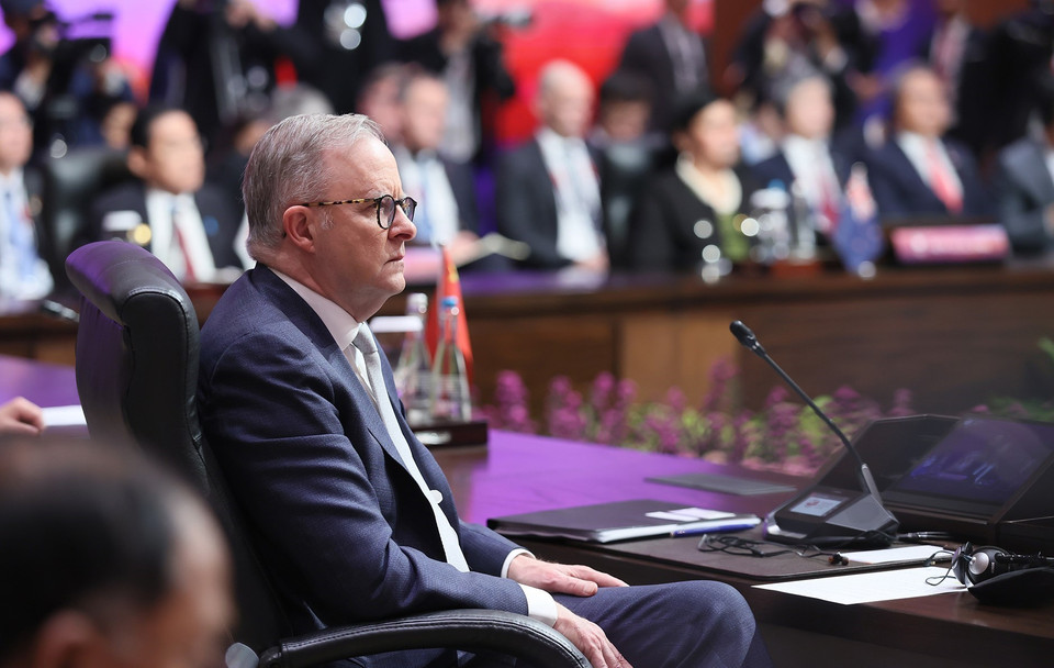 Thủ tướng Australia Anthony Albanese tham dự Hội nghị Cấp cao ASEAN-Đông Á (EAS) lần thứ 18. (Ảnh: Dương Giang/TTXVN)
