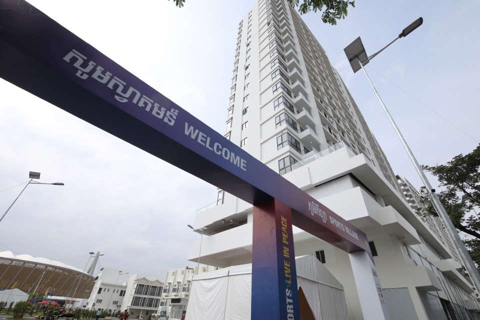 Làng SEA Games 32 được khởi công xây dựng từ năm 2020 và hoàn thành vào ngày 20/4/2023. Làng có khoảng 7.000 chỗ ở, có thể phục vụ ăn uống cho 6.000 người. (Ảnh: Minh Quyết/TTXVN)