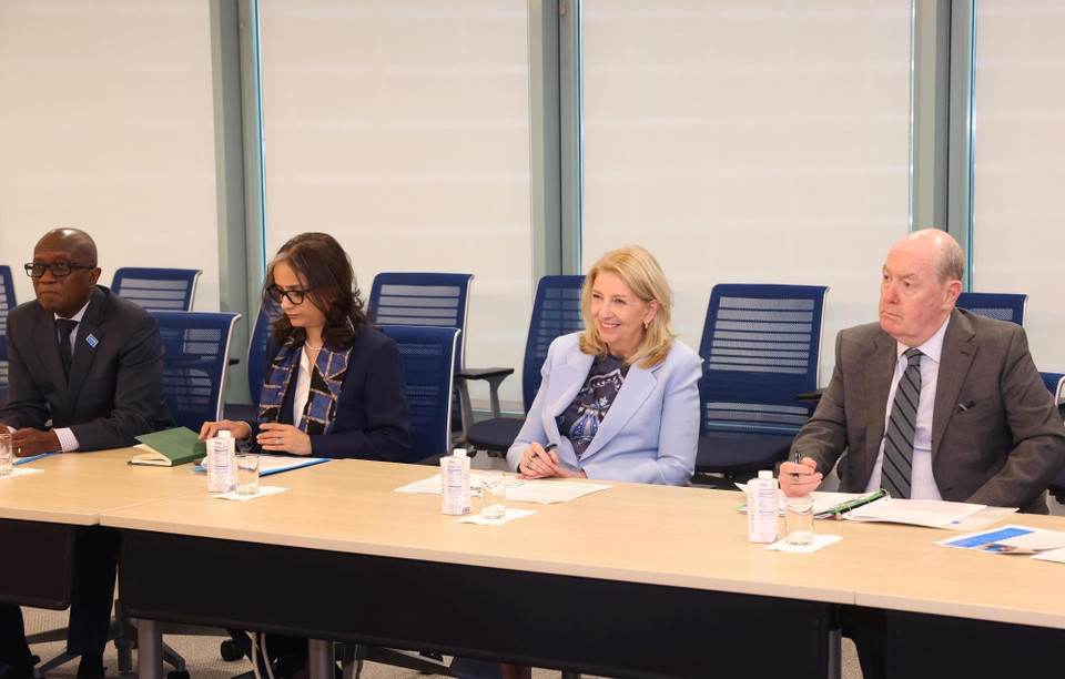 Giám đốc điều hành Quỹ Nhi đồng Liên hợp quốc (UNICEF) Catherine M.Russell phát biểu. (Ảnh: Lâm Khánh/TTXVN)