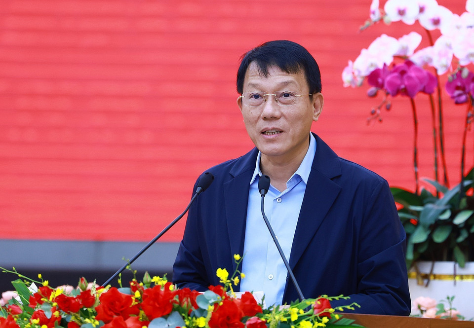 Thượng tướng Lương Tam Quang, Bộ trưởng Bộ Công an khai mạc hội nghị.(Ảnh: Dương Giang/TTXVN)