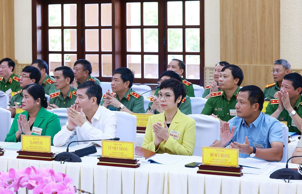 Các đại biểu dự Hội nghị đảm bảo an ninh trật tự phục vụ phát triển kinh tế-xã hội các tỉnh Tây Nguyên. (Ảnh: Dương Giang/TTXVN)