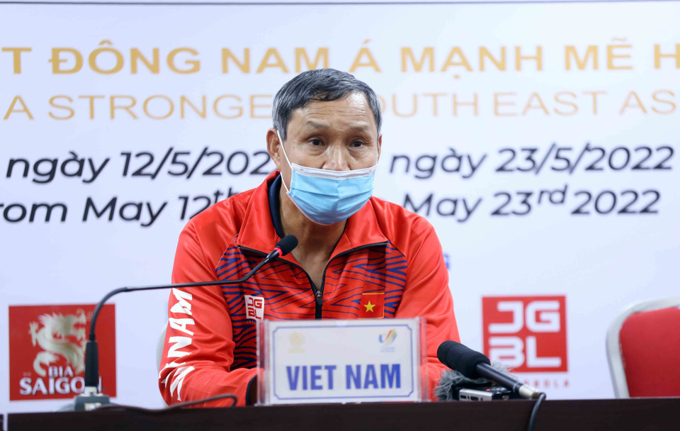 Ông Mai Đức Chung cho biết tuyển Việt Nam sẽ nỗ lực để giành kết quả cao nhất. (Ảnh: Tuấn Anh/TTXVN)