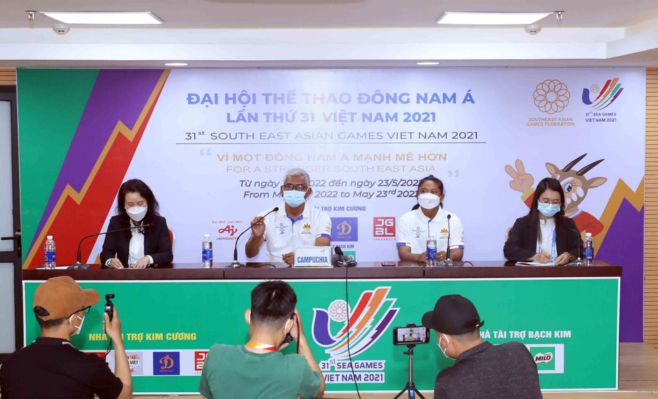 Quang cảnh buổi họp báo. (Ảnh: Anh Tuấn/TTXVN)