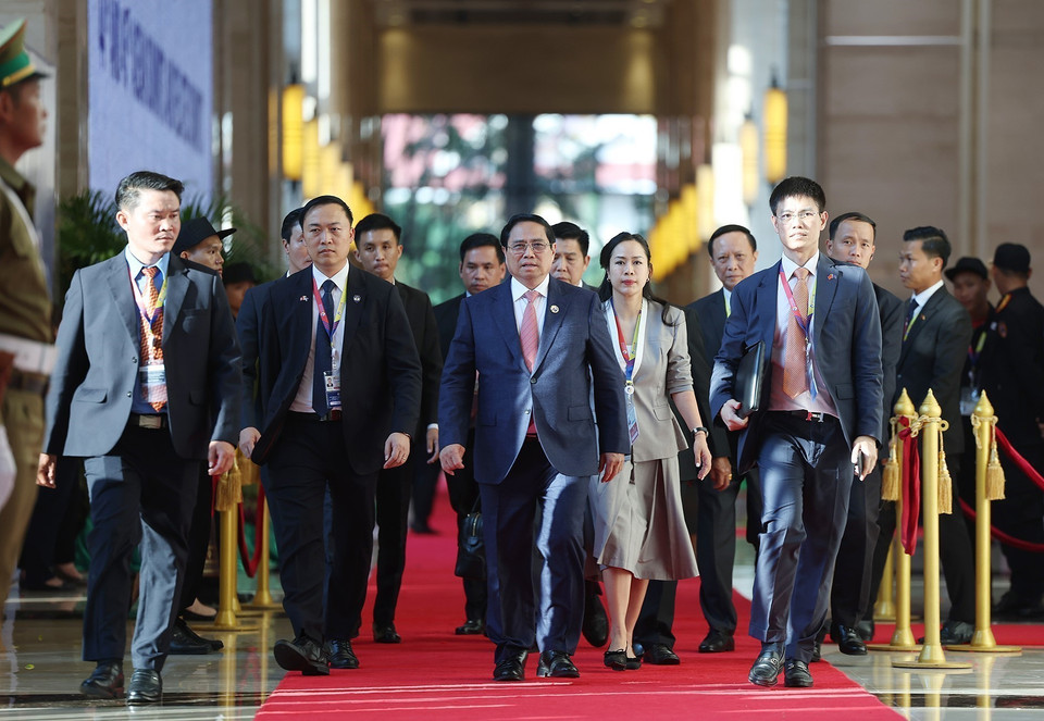 Thủ tướng Phạm Minh Chính đến dự Phiên bế mạc Hội nghị Cấp cao Hiệp hội các quốc gia Đông Nam Á (ASEAN) lần thứ 44, 45. (Ảnh: Dương Giang/TTXVN)