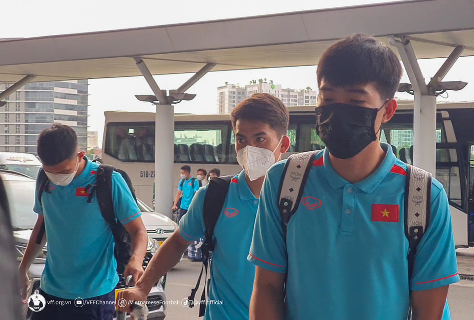 Chuyến bay của U22 Việt Nam từ Thành phố Hồ Chí Minh tới Phnom Penh dự kiến sẽ kéo dài khoảng 1 tiếng đồng hồ. (Nguồn: VFF)